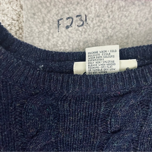 Vintage Eddie Bauer Wool Sweater Mens XL Cable Knit Shetland Wool 90s F231 - Picture 10 of 10